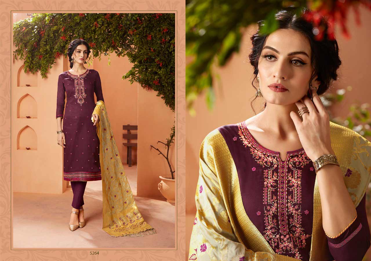 Virasat Vol-4 Kessi Fabrics Design Silk Dress Materials Virasat Vol-4 Kessi Fabrics Design Silk Dress Materials